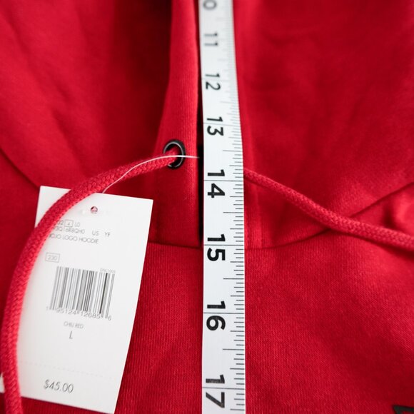 Guess NWT Red and Black Crop Top Hooded Sweatshirt With Joggers Track Suit - Picture 9 of 15